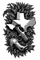 Texas theme tattoo tattoo design idea