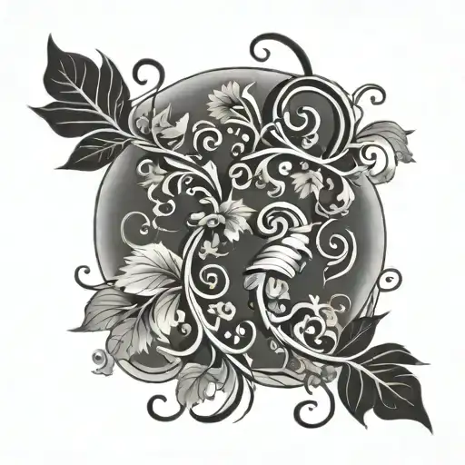 sophisticated vine wrapping tattoo design idea