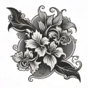 sophisticated vine wrapping tattoo design idea