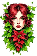 poison ivy vines tattoo design idea
