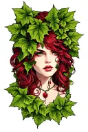 poison ivy vines tattoo design idea
