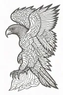 andean condor flying tattoo design idea