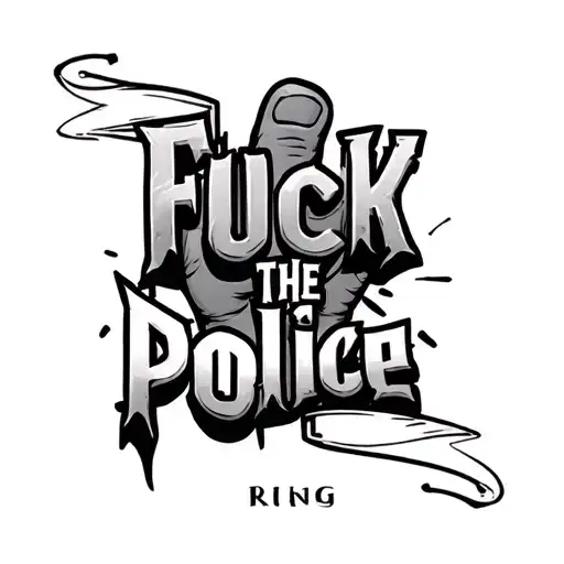 "Fuck The Police" "Fuck The Police" Middle Finger tattoo design idea
