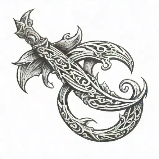 sickle, fineline tattoo tattoo design idea
