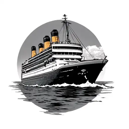Cruise Ship tattoo design idea