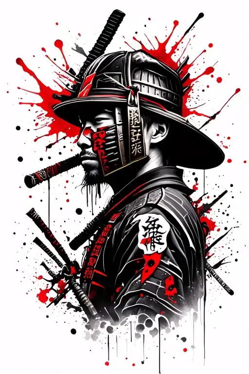 samurai rapper tattoo tattoo design idea