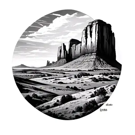 monument valley tattoo design idea