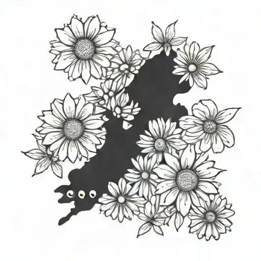 New Zealand Australia daisys tattoo design idea