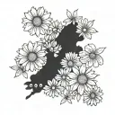 New Zealand Australia daisys tattoo design idea