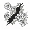 New Zealand Australia daisys tattoo design idea