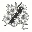 New Zealand Australia daisys tattoo design idea