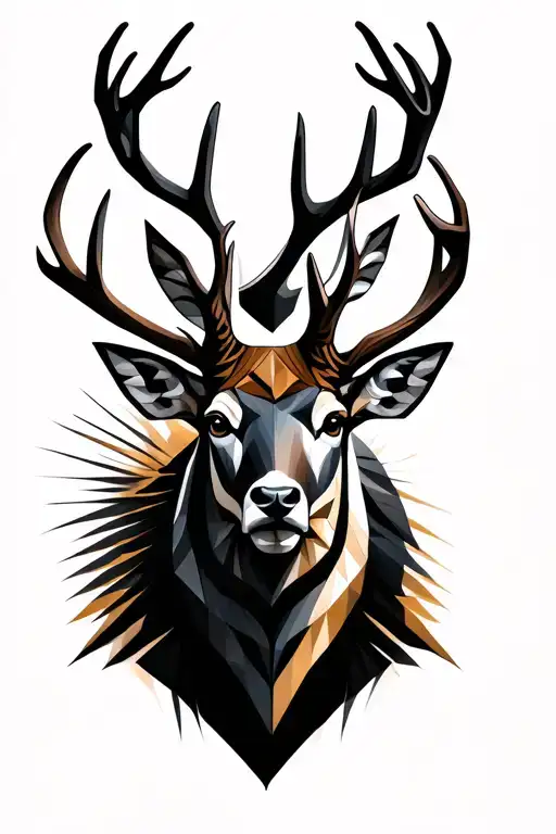 Stag tattoo design idea