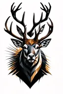 Stag tattoo design idea