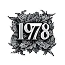 1978 Roman Numerals tattoo design idea