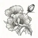California poppy flower tattoo design idea