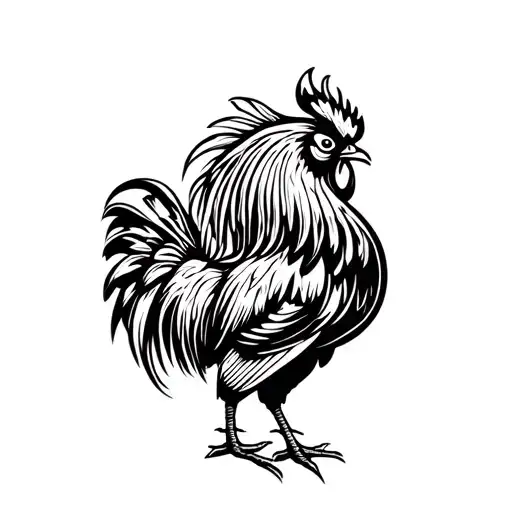 Chinese Rooster tattoo design idea