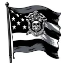 Police Flag tattoo design idea