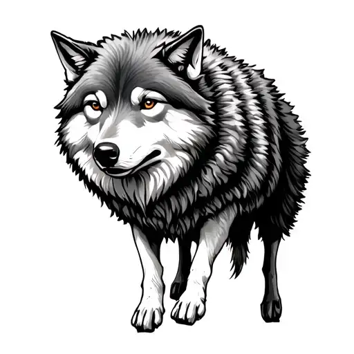 wolf in sheep's clothing tattoo design idea
