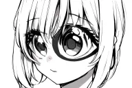 Anime girl whith big eyes tattoo design idea