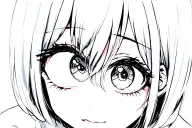 Anime girl whith big eyes tattoo design idea