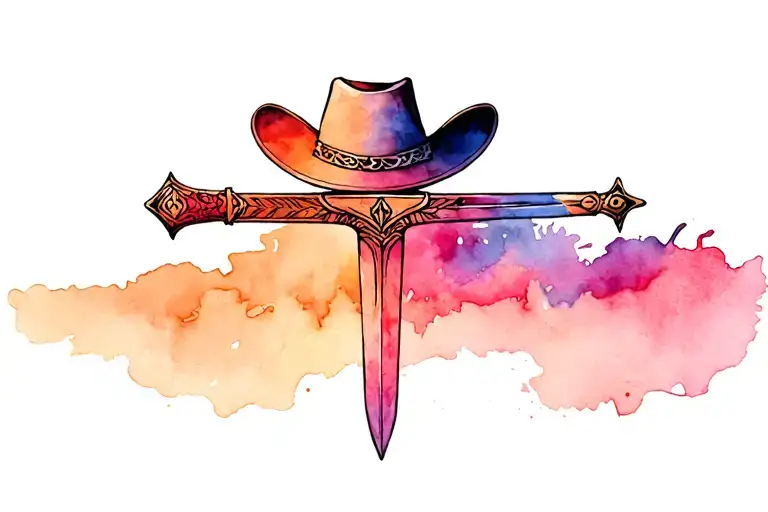 costal cowgirl sword tattoo tattoo design idea