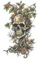 Poison tree growing tattoo design idea