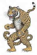Japanese Tiger full body tattoo design idea