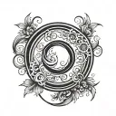 enso symbol circleing tattoo design idea