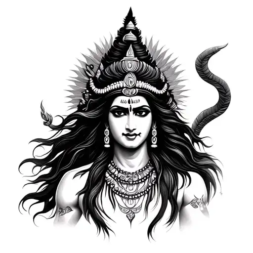shiva with kali tattoos tattoo design idea