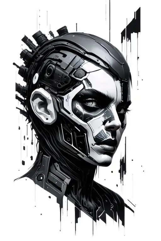 Cyberpunk 2077 Cyberware Symetrical tattoo design idea