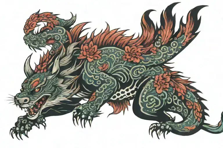 Canada wild things tattoo design idea