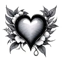 love and hate tattoo design idea
