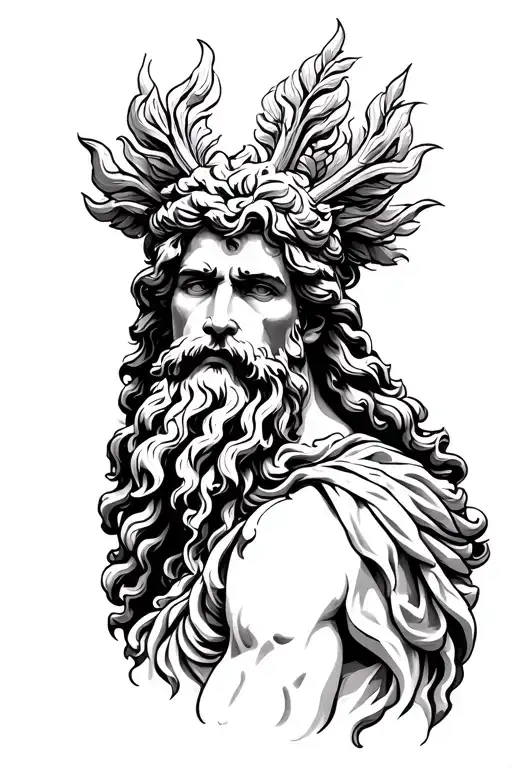 Greek mythology zeus tattoo design idea