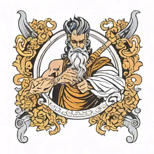 hades greek god tattoo design idea