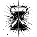 broken hourglass filled tattoo design idea