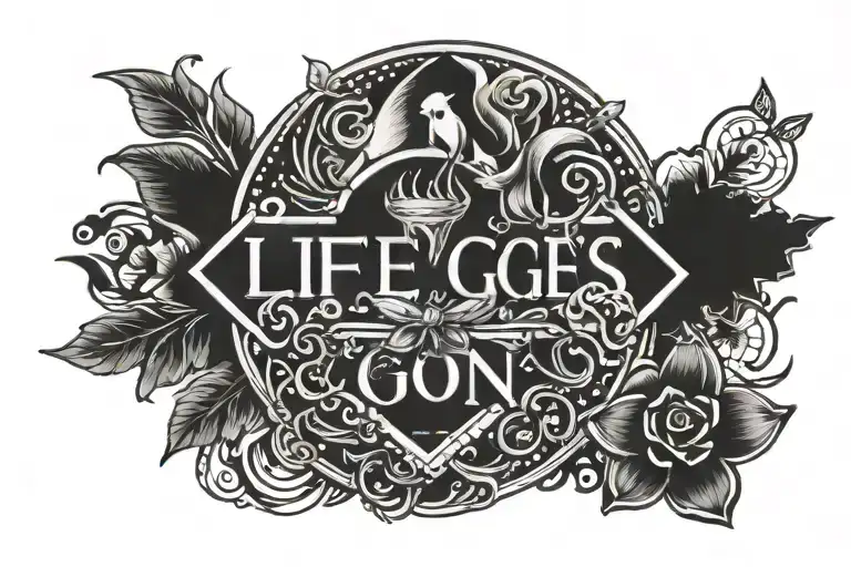 life goes on forearm   tattoo design idea