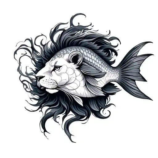 Pisces Leo tattoo design idea