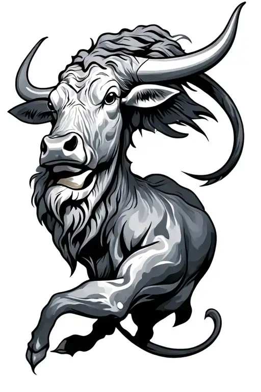 2010 roman numerals with a bull tattoo design idea