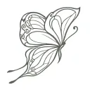 butterfly that is half snake and half butterfly wing tattoo design idea