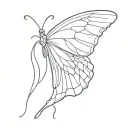 butterfly that is half snake and half butterfly wing tattoo design idea
