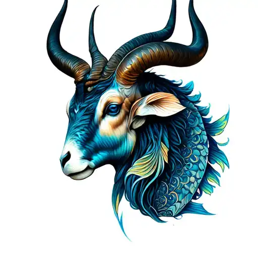 Pisces Taurus and Aries mixed together tattoo design idea