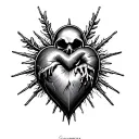 Grim Reaper Sacred Heart tattoo design idea