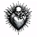 Grim Reaper Sacred Heart tattoo design idea