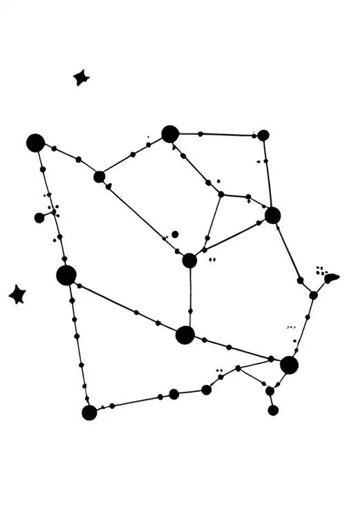 Animal constellation map libra zodiac sign tattoo design idea
