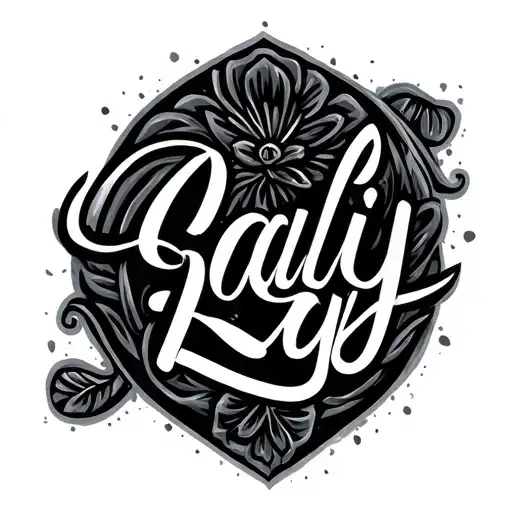"Cali Ray" Cali Ray cursive writing tattoo design idea