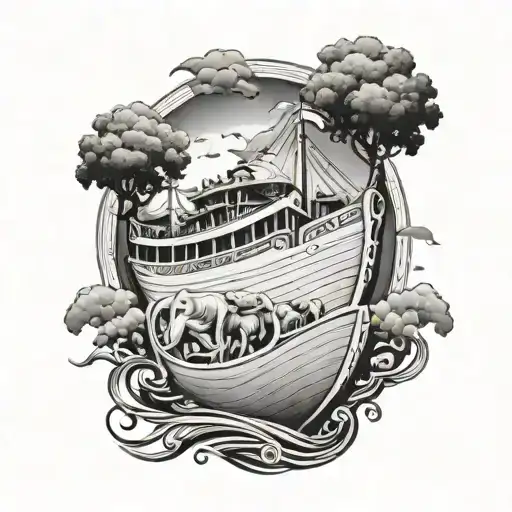 Noahs ark themed tattoo tattoo design idea