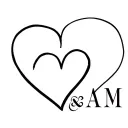 heart created from the initials TK & AM tattoo design idea