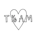 heart created from the initials TK & AM tattoo design idea