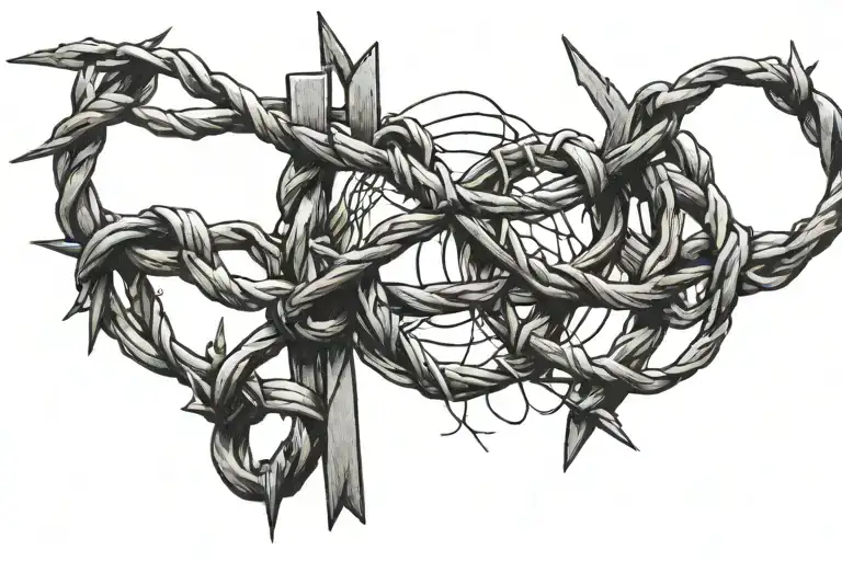 barbed wire tattoo design idea