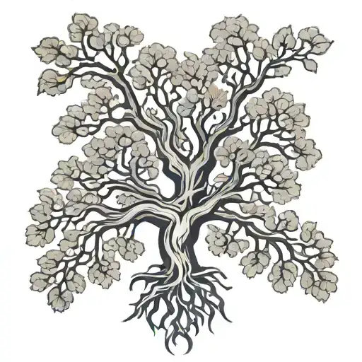 treaty oak revival inspired navy tatoo design tattoo design idea